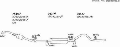 Dinex 374000020_01 - Система випуску ОГ autocars.com.ua