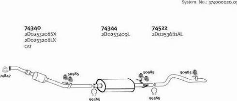 Dinex 374000020_03 - Система випуску ОГ autocars.com.ua