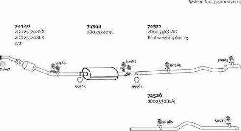 Dinex 374000020_05 - Система випуску ОГ autocars.com.ua