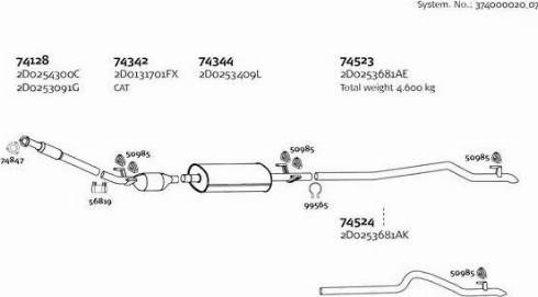 Dinex 374000020_07 - Система випуску ОГ autocars.com.ua