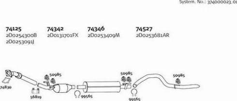 Dinex 374000023_01 - Система выпуска ОГ avtokuzovplus.com.ua