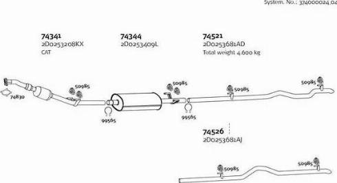 Dinex 374000024_04 - Система випуску ОГ autocars.com.ua