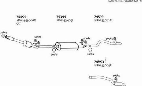 Dinex 374000040_01 - Система випуску ОГ autocars.com.ua