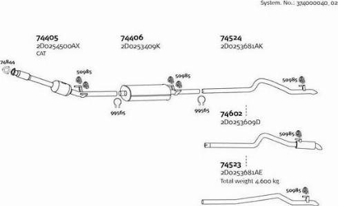 Dinex 374000040_02 - Система випуску ОГ autocars.com.ua