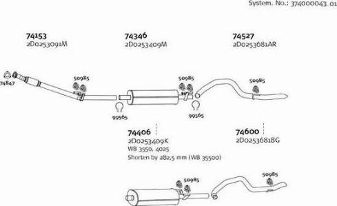 Dinex 374000043_01 - Система випуску ОГ autocars.com.ua