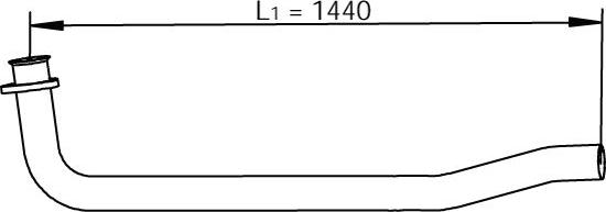 Dinex 47161 - Труба вихлопного газу autocars.com.ua