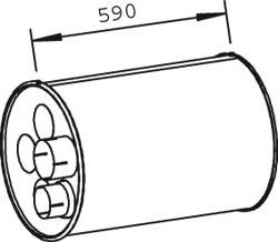 Dinex 47309 - Середній глушник вихлопних газів autocars.com.ua