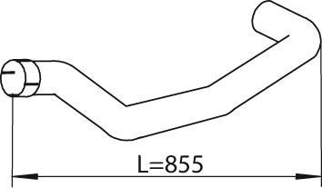 Dinex 47524 - Труба вихлопного газу autocars.com.ua