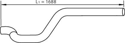 Dinex 47686 - Труба вихлопного газу autocars.com.ua