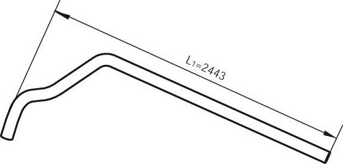 Dinex 47721 - Труба вихлопного газу autocars.com.ua