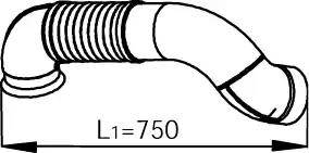 Dinex 53131 - Труба вихлопного газу autocars.com.ua