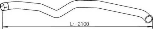 Dinex 54698 - Труба вихлопного газу autocars.com.ua