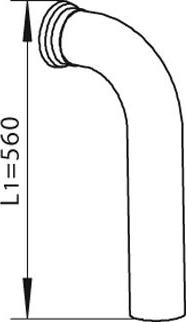 Dinex 55101 - Труба вихлопного газу autocars.com.ua