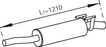 Dinex 56353 - Середній глушник вихлопних газів autocars.com.ua