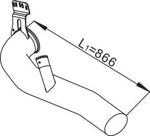Dinex 68715 - Труба вихлопного газу autocars.com.ua