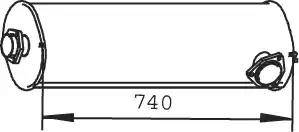 Dinex 74336 - Середній глушник вихлопних газів autocars.com.ua