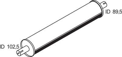 Dinex 80310 - Середній / кінцевий глушник ОГ autocars.com.ua