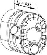 Dinex 80390 - Середній глушник вихлопних газів autocars.com.ua