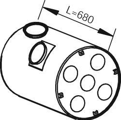 Dinex 80404 - Средний глушитель выхлопных газов autodnr.net