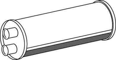 Dinex 80408 - Середній / кінцевий глушник ОГ autocars.com.ua