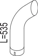 Dinex 80664 - Труба вихлопного газу autocars.com.ua