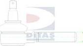 Ditas A2-2484 - Наконечник рульової тяги, кульовий шарнір autocars.com.ua