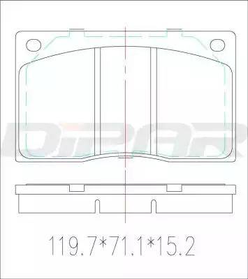 Ditas DFB1386 - Гальмівні колодки, дискові гальма autocars.com.ua