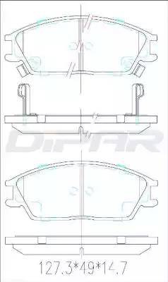 Ditas DFB2286 - Гальмівні колодки, дискові гальма autocars.com.ua