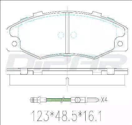 Ditas DFB2306 - Гальмівні колодки, дискові гальма autocars.com.ua