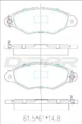 Ditas DFB2321 - Гальмівні колодки, дискові гальма autocars.com.ua