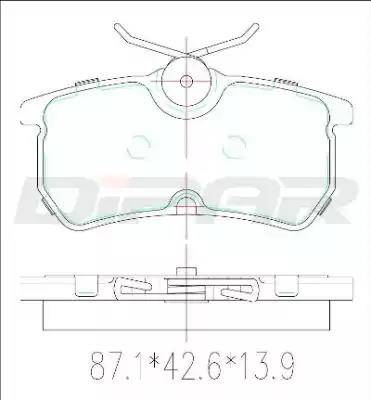 Ditas DFB2359 - Гальмівні колодки, дискові гальма autocars.com.ua