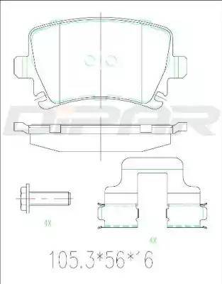 Ditas DFB2388 - Гальмівні колодки, дискові гальма autocars.com.ua