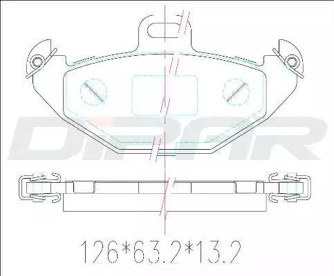 Ditas DFB2565 - Гальмівні колодки, дискові гальма autocars.com.ua