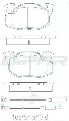 Ditas DFB2566 - Тормозные колодки, дисковые, комплект autodnr.net