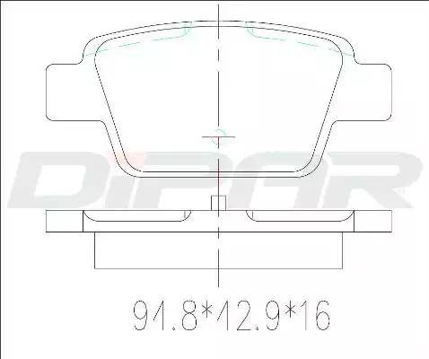 Ditas DFB2658 - Тормозные колодки, дисковые, комплект autodnr.net