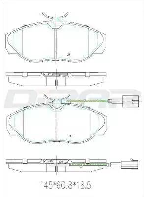 Ditas DFB2710 - Гальмівні колодки, дискові гальма autocars.com.ua