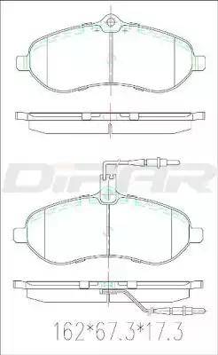 Ditas DFB2934 - Гальмівні колодки, дискові гальма autocars.com.ua