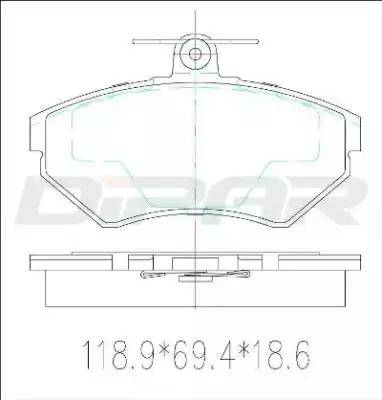 Ditas DFB3032 - Гальмівні колодки, дискові гальма autocars.com.ua