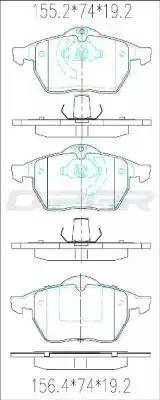 Ditas DFB3042 - Тормозные колодки, дисковые, комплект autodnr.net