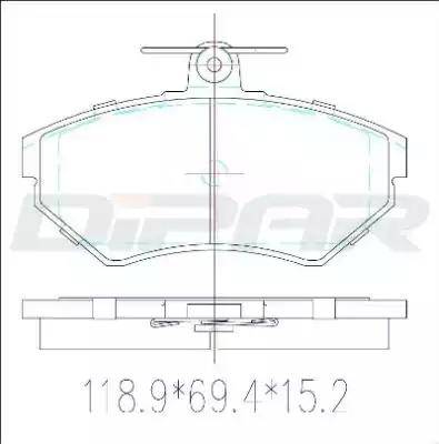 Ditas DFB3088 - Тормозные колодки, дисковые, комплект autodnr.net