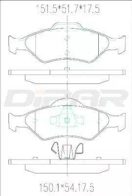 Ditas DFB3336 - Гальмівні колодки, дискові гальма autocars.com.ua