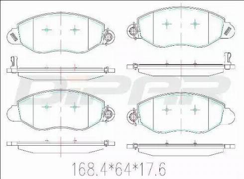 Ditas DFB3422 - Гальмівні колодки, дискові гальма autocars.com.ua