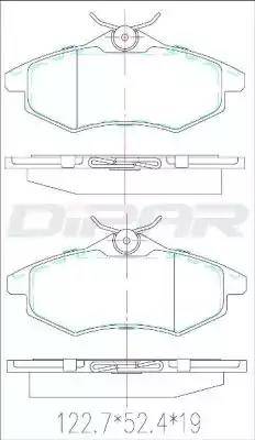 Ditas DFB3490 - Гальмівні колодки, дискові гальма autocars.com.ua