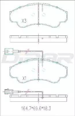 Ditas DFB3536 - Гальмівні колодки, дискові гальма autocars.com.ua