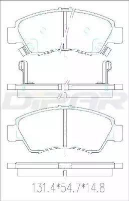 Ditas DFB5242 - Тормозные колодки, дисковые, комплект autodnr.net