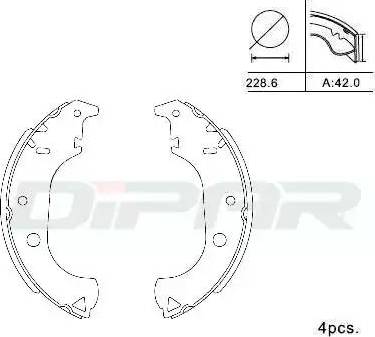 Ditas DPB1024 - Комплект гальм, барабанний механізм autocars.com.ua