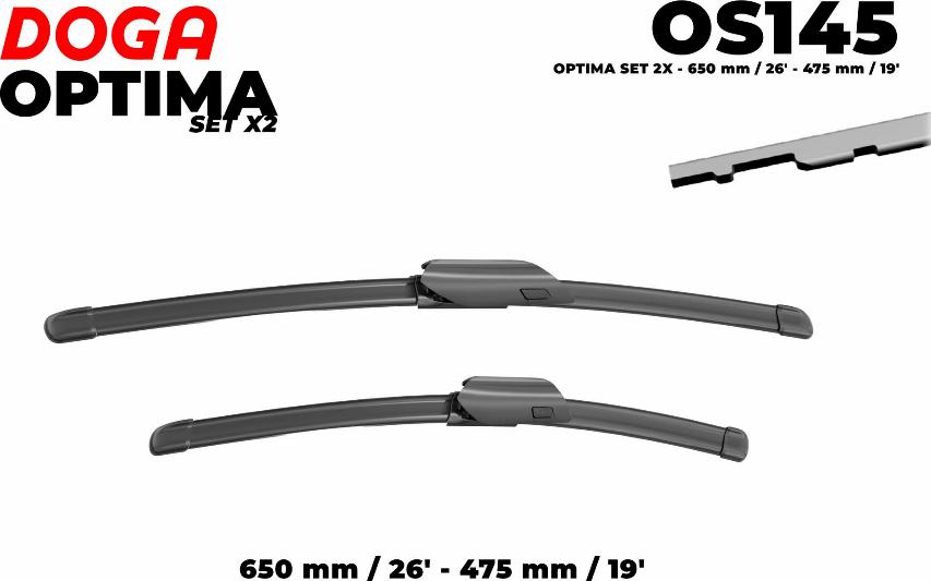 DOGA OS145 - Щітка склоочисника autocars.com.ua