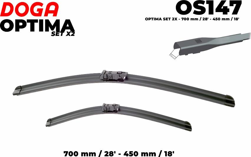 DOGA OS147 - Щітка склоочисника autocars.com.ua