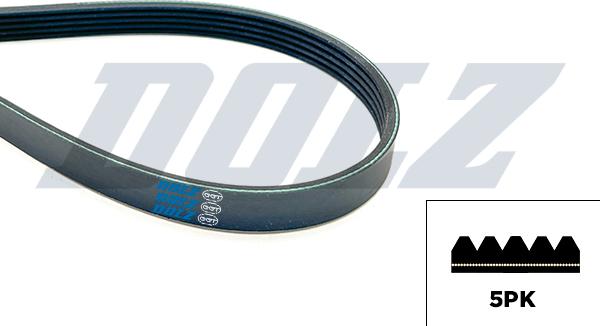 DOLZ 05KD5PK1398 - Поликлиновой ремінь autocars.com.ua