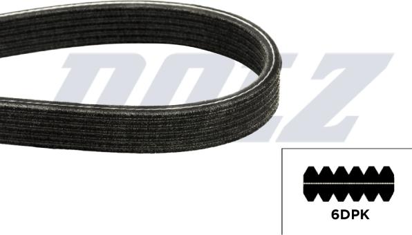 DOLZ 05KD6DPK1825 - Поликлиновой ремінь autocars.com.ua